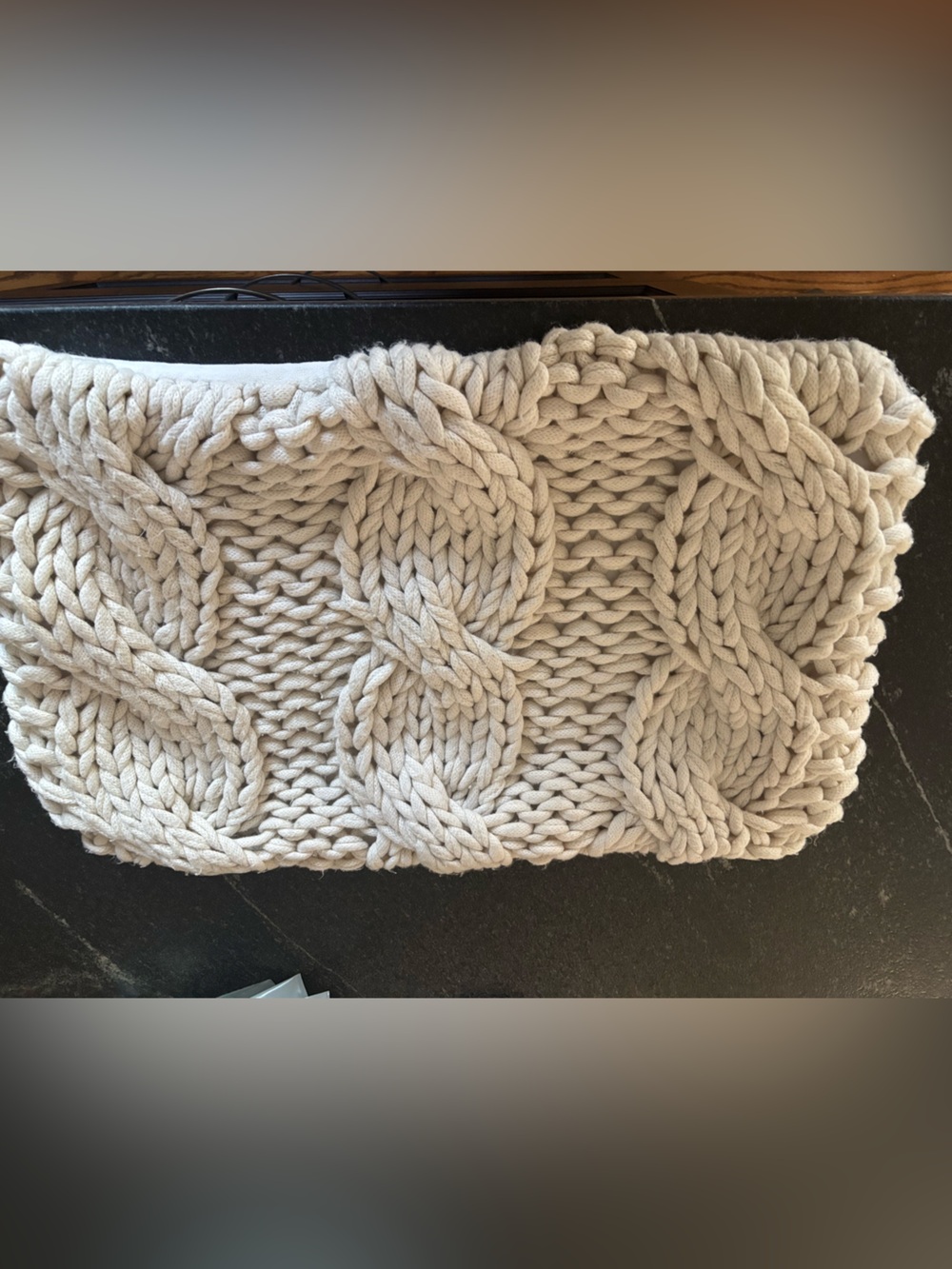 Pottery  Barn Colossal  Cable Knit lumbar pillow 16 x 26